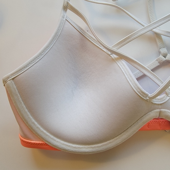 Victoria's Secret PINK Citrus Splash Strappy Front T Back Padded Bikini Top - Picture 5 of 6